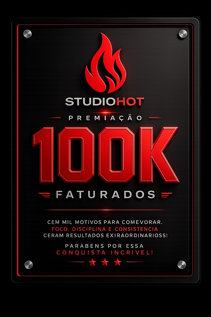 Placa de conquista 100 mil faturados