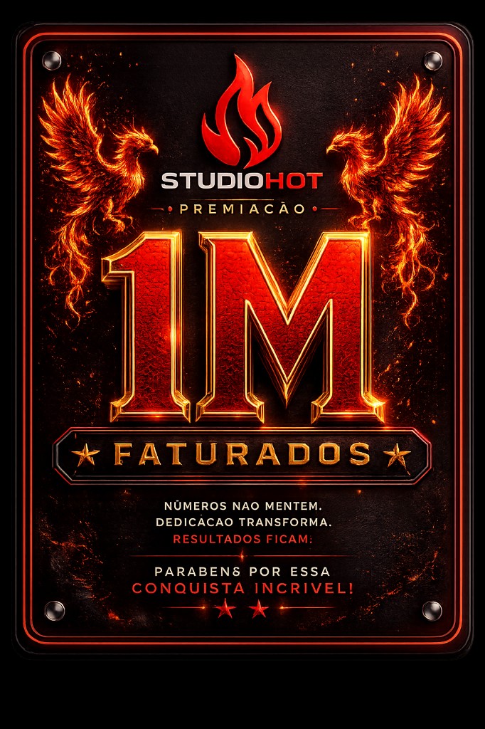 Placa de conquista 1 milhão faturados