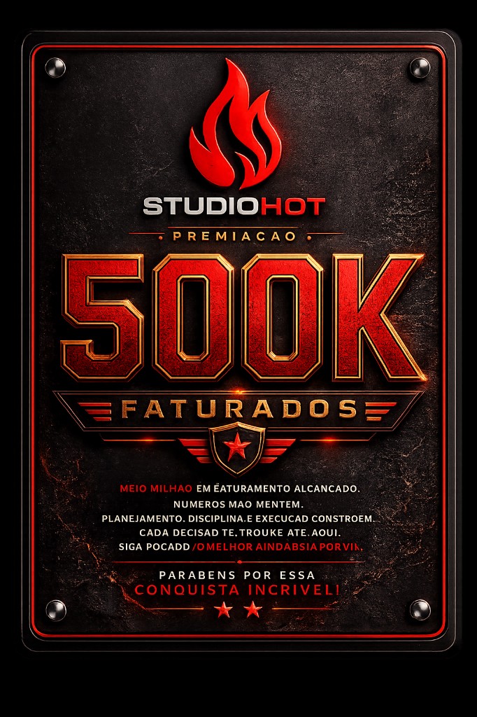 Placa de conquista 500 mil faturados